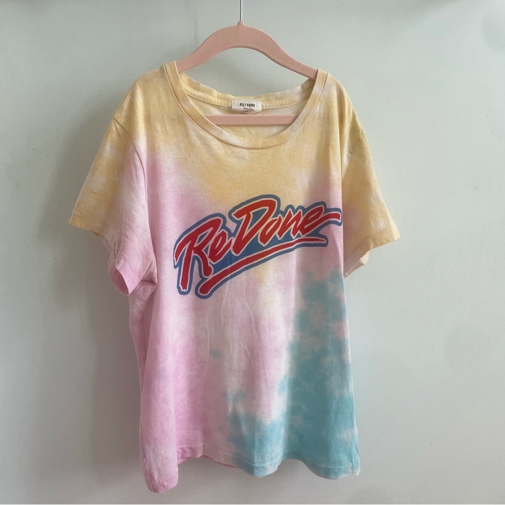 Re/Done Pastel Tie-Dye Tee